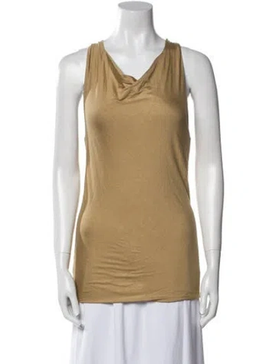 Pre-owned Ralph Lauren Cowl Neck Sleeveless Top In Neutral