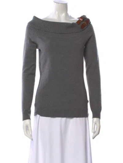 Pre-owned Ralph Lauren Cowl Neck Sweater In Gray