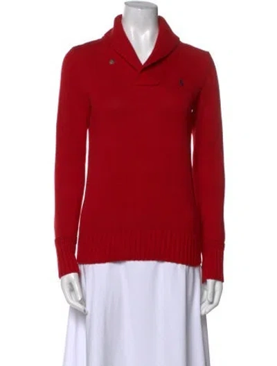 Pre-owned Ralph Lauren Cowl Neck Sweater W/ Tags In Red