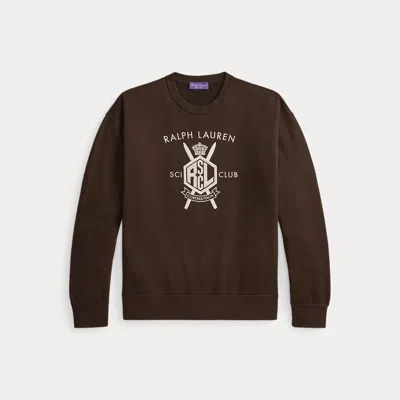 Ralph Lauren Crest Cotton-cashmere Sweatshirt In Brown