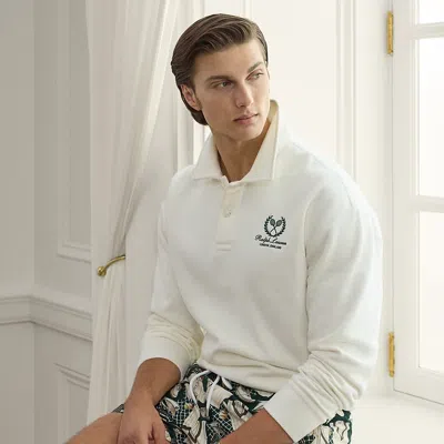 Ralph Lauren Crest Cotton-cashmere Sweatshirt In White