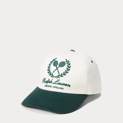 Ralph Lauren Crest-embroidered Twill Ball Cap In White