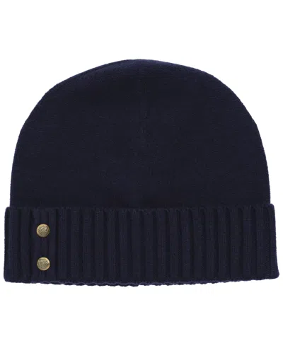 Ralph Lauren Crest Knit Beanie In Blue