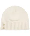 Ralph Lauren Crest Knit Beanie Hat In White