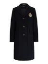 Ralph Lauren Crested Wool-lined-coat In Black