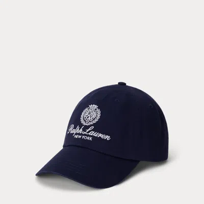 Polo Ralph Lauren Crest-embroidered Twill Ball Cap In Newport Navy In Blue