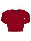 Polo Ralph Lauren Kids' Cable Wool-cashmere Crewneck Sweater In Red