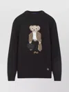 Ralph Lauren Crew Neck Embroidered Knitwear In Black