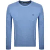 Ralph Lauren Crew Neck Knit Jumper Blue In Blue