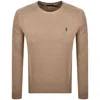 Ralph Lauren Crew Neck Knit Jumper Bronze In Neutral