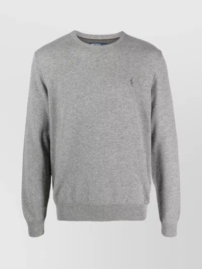 Ralph Lauren Crew Neck Long Sleeve Pullover In Grey
