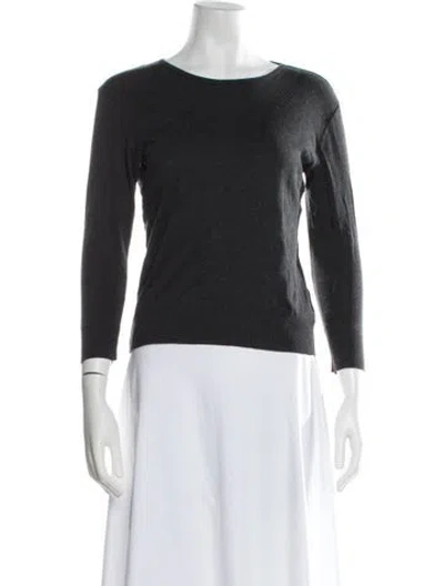 Pre-owned Ralph Lauren Crew Neck Long Sleeve Top In Black
