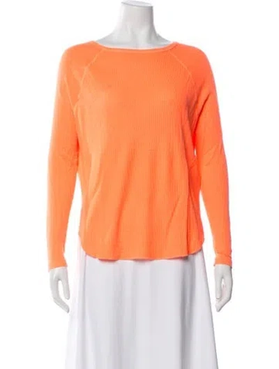 Pre-owned Ralph Lauren Crew Neck Long Sleeve Top In Orange
