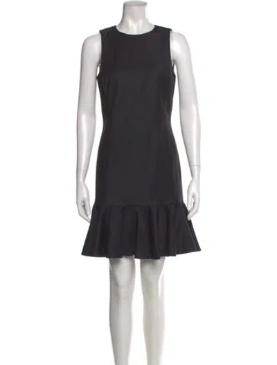 Pre-owned Ralph Lauren Crew Neck Mini Dress In Black