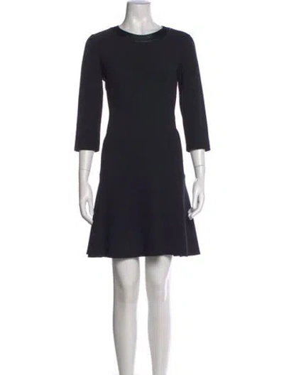 Pre-owned Ralph Lauren Crew Neck Mini Dress In Black