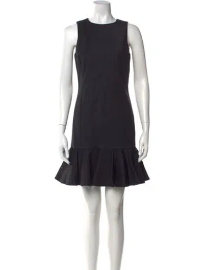 Pre-owned Ralph Lauren Crew Neck Mini Dress In Black