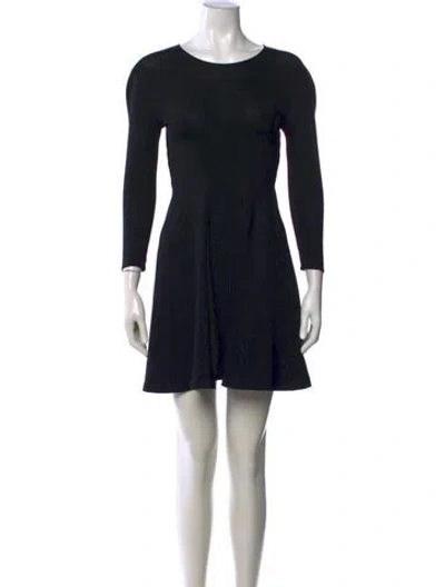Pre-owned Ralph Lauren Crew Neck Mini Dress In Black