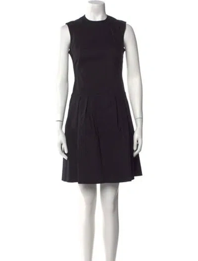 Pre-owned Ralph Lauren Crew Neck Mini Dress In Grey
