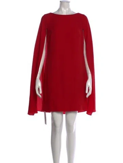 Pre-owned Ralph Lauren Crew Neck Mini Dress In Red