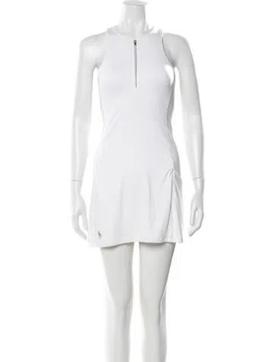 Pre-owned Ralph Lauren Crew Neck Mini Dress In White