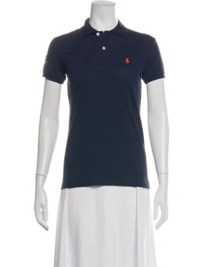 Pre-owned Ralph Lauren Crew Neck Short Sleeve Polo In Blue