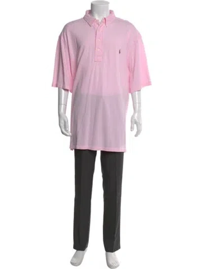 Pre-owned Ralph Lauren Crew Neck Short Sleeve Polo Shirt In Pink