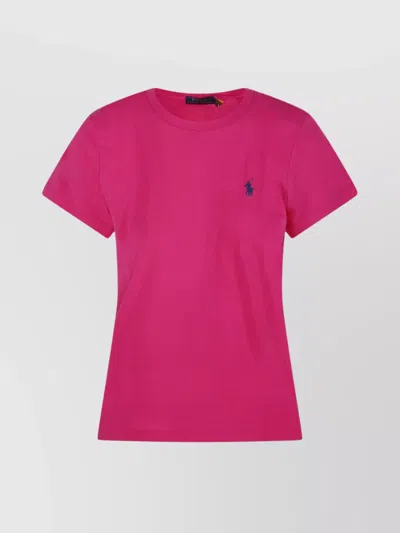 Ralph Lauren Crew Neck Short Sleeve T-shirt In Pink