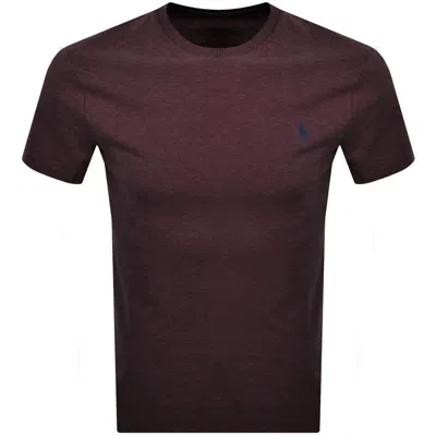 Ralph Lauren Crew Neck Slim Fit T Shirt Burgundy In Neutral