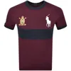 Ralph Lauren Crew Neck Slim Fit T Shirt Burgundy In Multi
