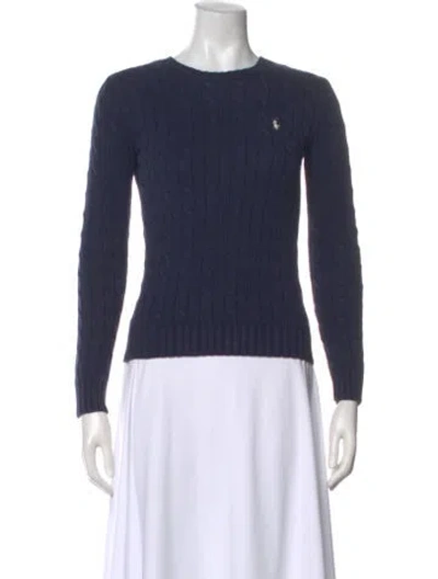 Pre-owned Ralph Lauren Crew Neck Sweater In Blue