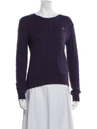 Pre-owned Ralph Lauren Crew Neck Sweater In Purple