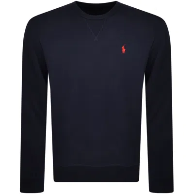 Ralph Lauren Crew Neck Sweatshirt Navy In Blue