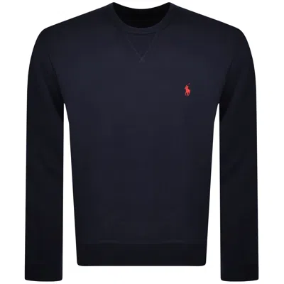 Ralph Lauren Crew Neck Sweatshirt Navy In Blue