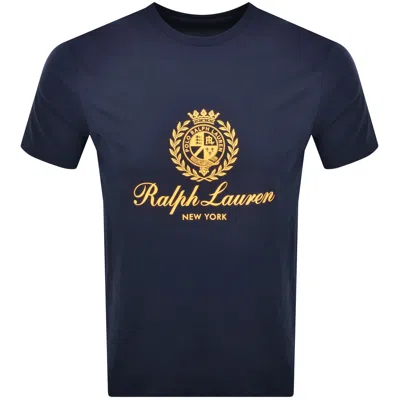 Ralph Lauren Crew Neck T Shirt Navy In Blue
