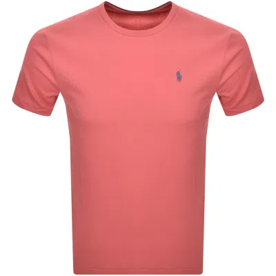 Ralph Lauren Crew Neck T Shirt Red In Pink
