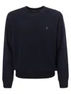 Polo Ralph Lauren Black Crew Neck Knitwear In Blue