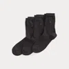 Polo Ralph Lauren Ralph Lauren Crew Sock 3-pack In Black