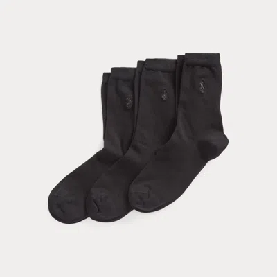 Polo Ralph Lauren Crew Sock 3-pack In Black