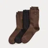 Polo Ralph Lauren Ralph Lauren Crew Sock 3-pack In Brown