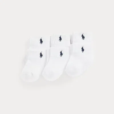 Ralph Lauren Babies' Crew Sock 6-pack In Navy/white
