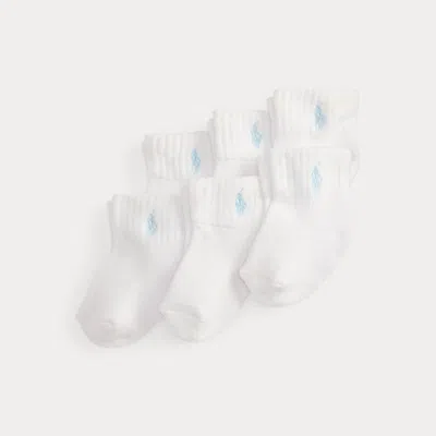 Ralph Lauren Babies' Crew Sock 6-pack In White