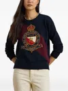 Ralph Lauren Womens Riednee Crest Combed Pull On Sweater In Multi