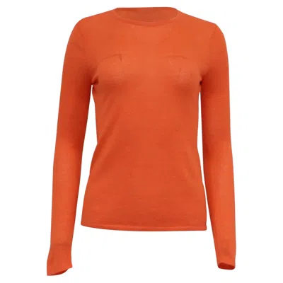 Pre-owned Ralph Lauren Crewneck Sweater In Orange Cashmere