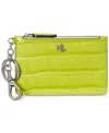 Ralph Lauren Croc-embossed Leather Zip Card Case
