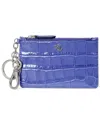 Ralph Lauren Croc-embossed Leather Zip Card Case