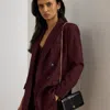Ralph Lauren Croc-embossed Medium Adair Ii Crossbody In Black