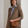 Ralph Lauren Croc-embossed Medium Witley Crossbody In Brown