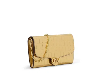 Ralph Lauren Croc-embossed Medium Adair Crossbody Wallet Handbags Modern Gold: One Size