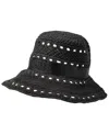 Ralph Lauren Crochet Bucket Hat In Black