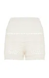 Polo Ralph Lauren Crocheted Viscose Shorts In Off-white